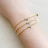 YUNLI Real 18K Gold Twisted Chain Bracelet Simple Style Pure AU750 Adjustable Hemp Rope for Women Fine Jewelry Gift 240424
