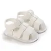 Sandals baby mode pu cuir premier pas sailloir bébé garçons chaussures formelles chaussures néonatals respirant sandales enfants non glisso