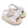 Sandals Fashionable Newborn Baby Girl Rubber Sandals Cute Summer Soft Sole Flat Princess Shoes Baby Anti slip First Step WalkerL240429