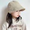 Hoeden Korea Solid Color Baby Baby Girls Summer Fisherman Hat Spring Autumn Sunshade Baseball Caps For Kids 2-6 jaar