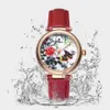 Akires Miyota 9015ムーブメント自動パーソナルデザインステンレス鋼の女性の時計のメカニカルウォッチラウンド3atm