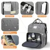 Diaper Bags Fashionable Mommy Bag Folding Baby Bed Mother Large Capacity Portable Milk Bottle Diaper Double Shoulder Moms Bag d240429