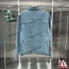 xinxinbuy men designer coat jacket craggy colorful letter embridery Jacquard生地デニムセット1854長袖レッドブルーM-2xl
