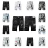 Lila Designer Herren Jeans Shorts Hip Hop Casual Short Knie Lenght Jean Kleidung 28-40 Größe Hochwertiger Shorts Denim Jeans Zpje