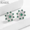 Rakol EP5603 YENİ MÜLE TINY 4 RENKLİ ZIRCON MOISSANITE S925 STERLING Gümüş Bakır Saplama Küpe Toptan Ücretsiz Kargo