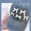 Ball Caps Korean Version Of Sweet Bow Gorras Ins Women's Spring And Summer Fashion Sunshade Denim Baseball Hat