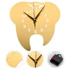 Orologi da parete orologio a forma di dente moderna clinica dentale clinica silenziosa silenziosa operazione non ticking