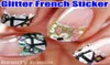 Новое прибытие смешанное корейское дизайн 3D блеск французский наклейка на наклейку с ногтями