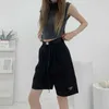 Damesshorts Designer Brand 2024 Zomer Nieuwe Pra Casual Fashion Simple Sweet Cool Classic Triangle Belt Pants JMJ5