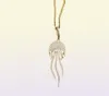 New Micro Crystal Jellyfish Luxury Clavicle Chain Necklace Ocean Tropical Design Tassel Gold Color Woman Necklace Zk30 X07073262058232750