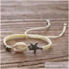 Braccialetti Charm Starfish Shell Bracciale Regolabile Turtale Sea Turtle Rope Uni intrecciata per uomini e donne Personalità estate Ebrei DHMDG