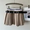 Designer Taillenbrief Falten -Röcke Kleid für Frauen klassische Marke Printed Minirock hoher Taille Kurzkleid