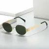 Designer zonnebril 2024 Nieuwe ovale zonnebrillen Hot Style lens kleine ronde metalen mode zonnebrillen voor mannen en vrouwen