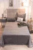 Sheets Sets 1pc Velvet Bed Sheet Solid Color Flat Linen Spread On The Grey Pink Cover King Queen Size No Case2942558