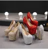 Designer luxe 20 cm Crossdresser Metal dunne hoge hakken sexy pumps vrouwen trouwschoenen stalen pijp dans rood goud stiletto's danser schoenen voor meisjeslaarzen 34-50