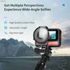 Selfie monopods telesin 116 cm kolfiber monopod selfie stick med 1/4 skruv lämplig för hjälte 10 9 8 7 6 insta360 osmo action kamera wx