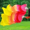 Decorative Figurines 150cm Length Sell Ms.Belly Dancing Fan Gradient Long Color Fans Practice Dancer Props Chinese Silk Dance Imitation