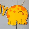 Decorazione per feste cartone animato giraffa buon compleanno banner ghirlaland lettere bandiere per le forniture per bambini