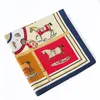 Küçük Twill İpek Eşarp 60cm Boyun Bandanas Square Başkanı Saç Dekorasyon Kadınlar Fullarca Bahar Yaz Aksesuarları 60cm*60cm At Baskı