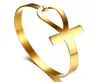 Elegant design egyptisk rostfritt stål damer armband i guldton manschett armband stiliga brackelts Brazalet smycken9573322