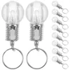 Flashlights Torches 10 Pcs Keychain LED Bulb Light Lamp Torch Keyring Colorful Changing Clear Unique Design