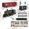 Electric Christmas Train Toy Set Car Railway Tracks STEAM LOCOTIVE MOTEUR DICAST MODEAU ÉDUCATION GAY BOY TOYS POUR LES ENFANTS 240430