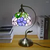 Tischlampen Temar Tiffany Lampe American Retro Wohnzimmer Schlafzimmer luxuriöse Villa El Buntglas Schreibtisch