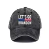 Let's Go Brandon Ball Hat Anti Biden Funny Humor Baseball Cap Snapbacks Us Flag Star Stripes FJB Drukuj dżins HATS Trump 2024 Political 11 LL