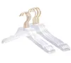 5 PCS Clear Acrylic Clothes Hangre avec Gold Hook Shirts Transparent Shirts Notches For Kids Girl 2205315278225