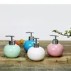 Liquid Soap Dispenser Creative Solid Color Ceramic Lotion Hand Bottle Storage Kitchen Bathroom Accessories