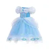 Süße Baby -Mädchen Kleid Prinzessin Kostüm Aschenputtel für Mädchen Kleides Halloween -Kleidung Puff Ärmel Cartoon Ballkleid 240504