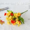 Flores decorativas sem manutenção flor artificial realista Mumas resistentes a UV 6 pacotes de ao ar livre para casa