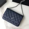 Classic flap quilted Designer Bag mirror quality Women caviar Luxurys handbag Purse lambskin Tote Evening Clutch bag man Cross body pochette chain Shoulder Bags