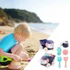 Sand Play Water Fun Baby Beach Game Toy Children Sandbox Toys Silicone Soft Sand Beach Set Kit Toys For Beach Play Sand Water Play Cart D240429