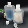 5 Pcs 30/50/100ml Clamshell Packaging Bag Stand Up Spout Pouch Plastic Hand Sanitizer Lotion Shampoo Makeup Fluid Bottles Travel