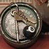 Keychains Lanyards 25 mm noir n ° 8 billard Keychain Mini Ball Pendent Course de carrefour de résine Bar Table Décoration Bijoux Jewelry Game Souvenir Q240429