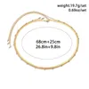 Taillenkettengürtel Ingesight.z Sexy mehrschichtige Flachschlangenkette Bauch Taille Kette für Frauen Einfache Goldfarbe CCB Perlen Bikini Strandkörperschmuck D240430