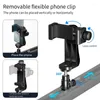 Microphones 360 Degree Adjustable Microphone Stand With Phone Holder Live Streaming Heavy Duty Boom Arm