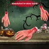 Impreza dostarcza krwawe horror przerażający Halloween Prop fałszywy odcięte życie rozmiar ręki House 19 x 10,5 cm