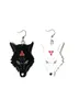 Chandelier en peluche Jujutsu Kaisen Cosplay Boucles d'oreilles animées noires chiens divins Megumi Fushiguro3601278