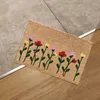 Alfombras 4pcs portero de verano Mats de puerta de flores en casa casa de interior de interior bienvenida alfombrilla frontal duradera