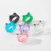 Bandringen ifmya cartoon kleurrijke transparante kikker ring hars schattig dieren vinger mode sieraden dames feest cadeau 2022 Q240429