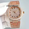 Movement Watch Vvs Diamond Watch Automatic Mechanical Mens 40mm Women Wristwatch Sapphire Waterproof Montre De Luxe