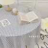 Table doek A265TableCloth Internet Celebrity Plaid TableCleoth Student Dormitory Desky Desk Square Desktop Coffee Round