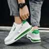 Mäns tjocka ensamma casual brädskor Youth Air Cushion White Sneakers Big Size EUR 39-46 Laser Reflective