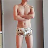 Sous-pants Boy Fashion Underwear Men's Simple Imprimée Boxer Shorts jeunes Bottom Gays Gays Sexy Homme Lingerie