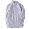 Chemises décontractées pour hommes Man Spring Cotton Shirt Office Wear Men Plus taille Bouton à manches longues Robe formelle à col à rayures 4xl