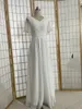 Partykleider Spot leichte Hochzeitskleider Reiseaufnahme Mori Twoulder V-Ausschnitt Long Braut und ausgehen 2024 Stil aus