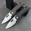 HUAAO GC002 TACTISCHE KOOKMESSEN 8CR13MOV DROPPUNT MADE ZWART/BROWN VLAXE HANDGANG Outdoor Survival Pocket Knives Clip Multifunctioneel gereedschap