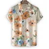 Men's Casual Shirts Splash Ink Print Mens Hawaiian Shirt Short Sleeve Button Wear Party Holiday Clothing Homme For